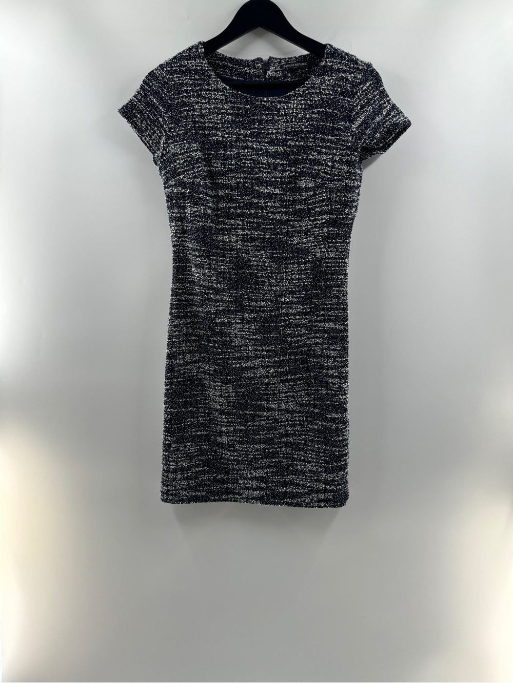 Banana Republic Black White Textured Tweed Shift Dress – Women's Size 0